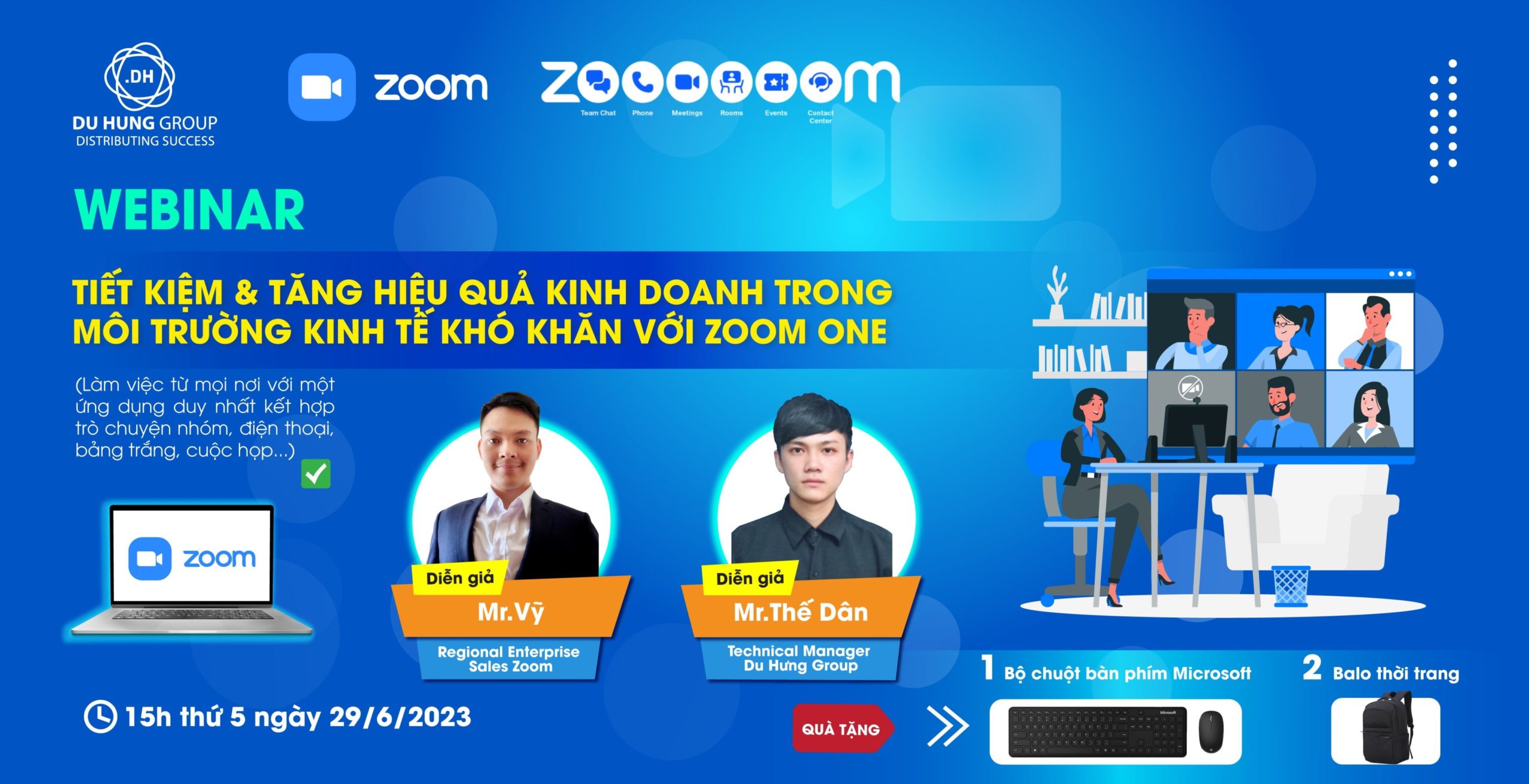 Quà tặng - Webinar Tăng hiệu quả kinh doanh với Zoom One