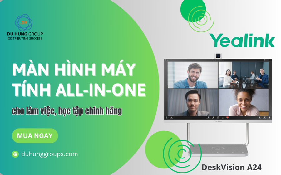 Màn hình máy tính All-in-one cho làm việc, học tập chính hãng