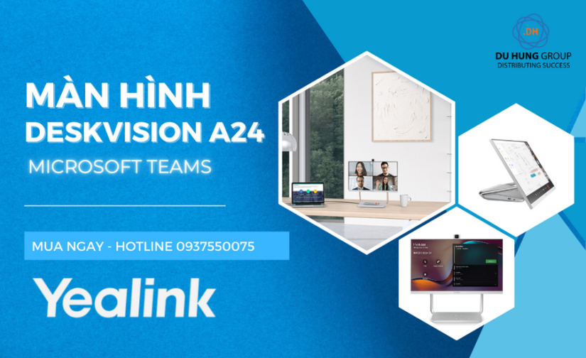 Màn hình máy tính Yealink DeskVision A24 Microsoft Teams