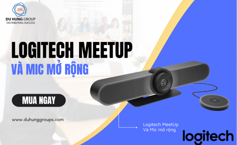Bộ thiết bị hội nghị Logitech Meetup và mic mở rộng