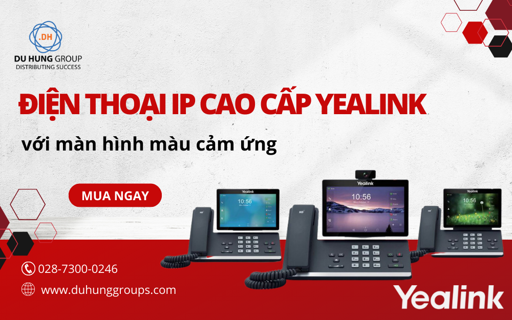 Top Điện thoại IP cao cấp Yealink với màn hình màu cảm ứng