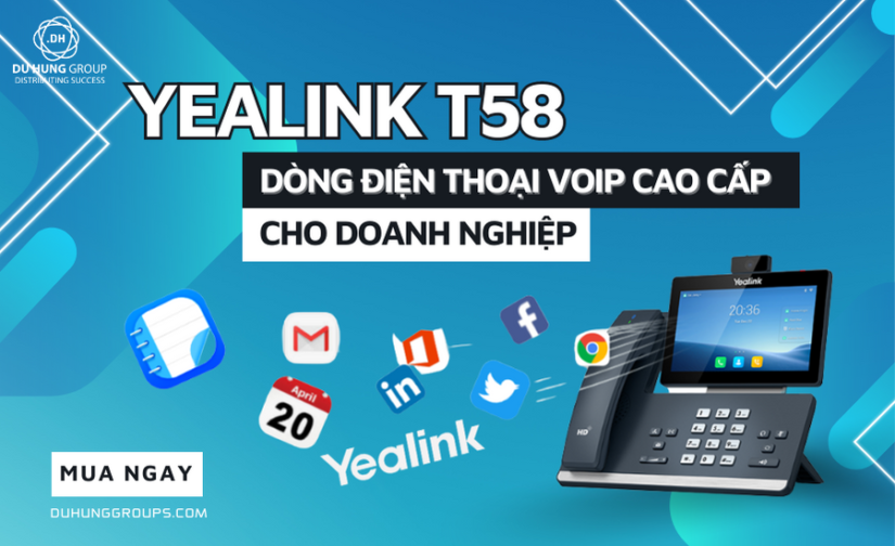 Yealink T58 – dòng điện thoại VoIP cao cấp cho doanh nghiệp