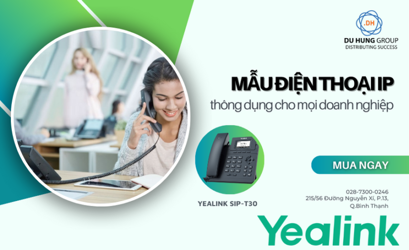 Mẫu điện thoại IP Yealink thông dụng cho mọi doanh nghiệp