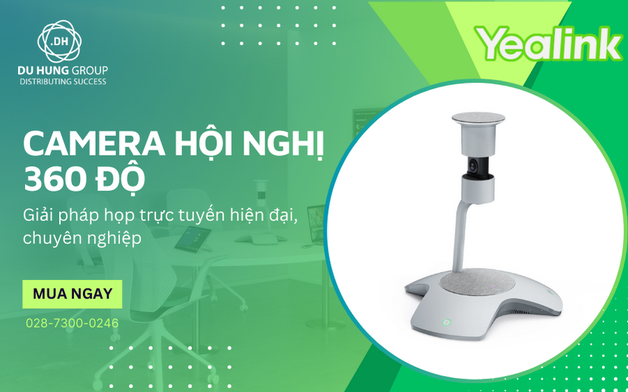 Camera hội nghị 360 độ: giải pháp họp trực tuyến hiện đại, chuyên nghiệp