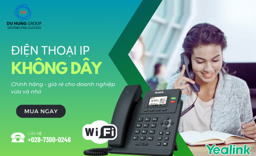 Điện thoại IP không dây giá rẻ cho doanh nghiệp vừa và nhỏ