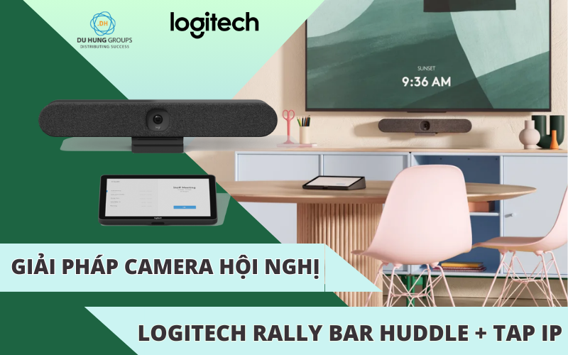 Giải pháp camera hội nghị Logitech Rally Bar Huddle + Tap IP