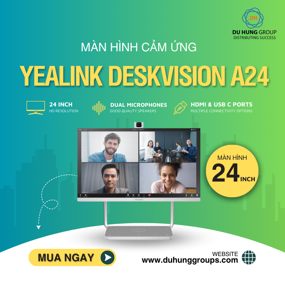 Màn hình cảm ứng 24 inch Yealink DeskVision A24