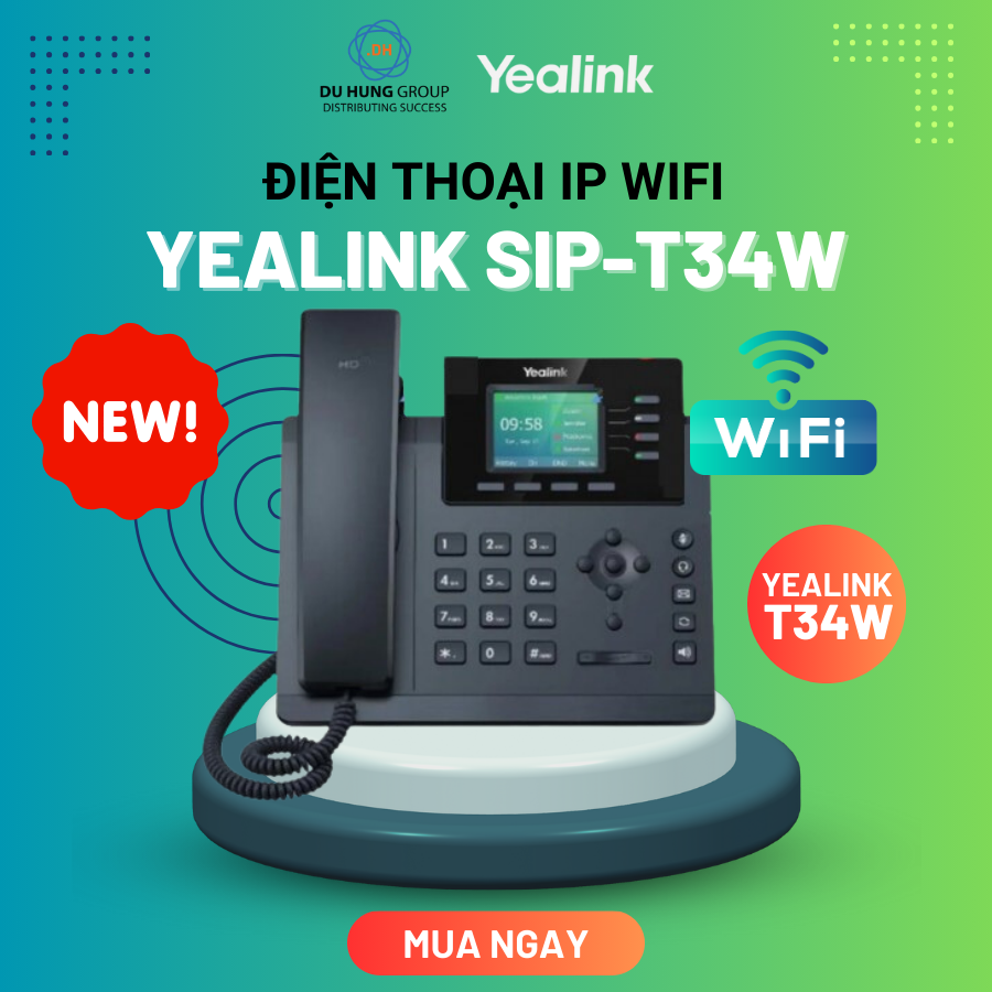 Điện thoại IP Wifi Yealink SIP-T34W