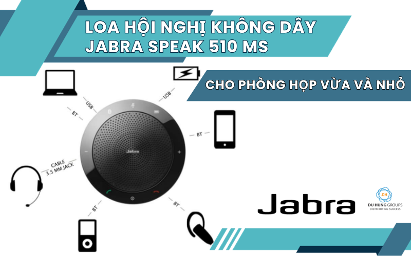 Loa hội nghị không dây Jabra Speak 510 MS cho phòng họp vừa và nhỏ