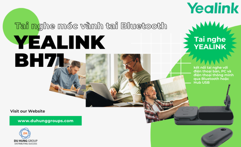 Tai nghe móc vành tai Bluetooth Yealink BH71