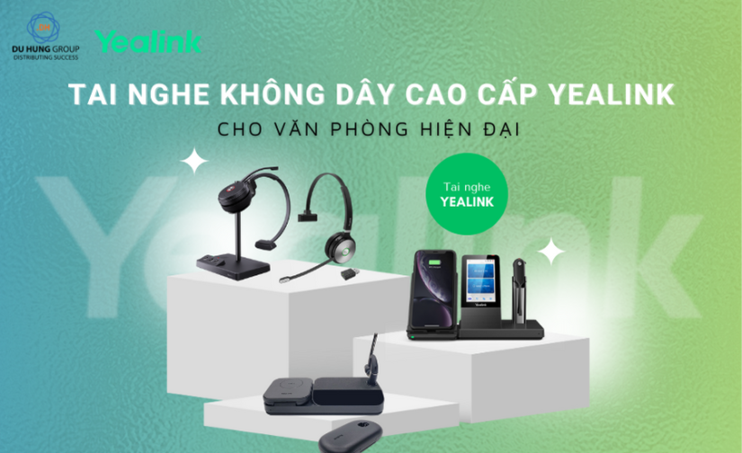 Tai nghe không dây cao cấp Yealink cho văn phòng hiện đại