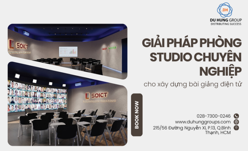 Giải pháp phòng studio chuyên nghiệp cho xây dựng bài giảng điện tử