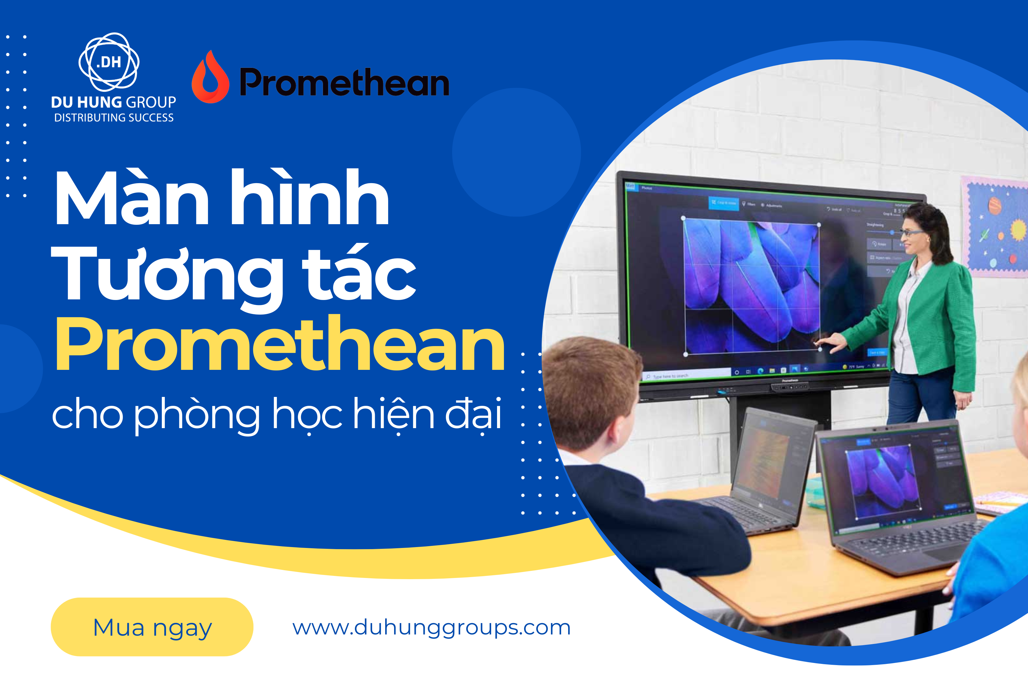 Màn hình tương tác Promethean cho phòng học hiện đại