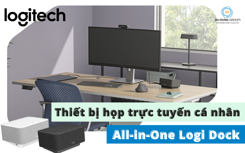 Thiết bị họp trực tuyến cá nhân All-in-One Logi Dock