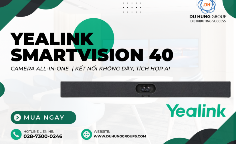 Camera All-in-one Yealink SmartVision 40 | Kết nối không dây, tích hợp AI