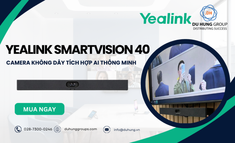 Camera không dây Yealink SmartVision 40 tích hợp AI thông minh