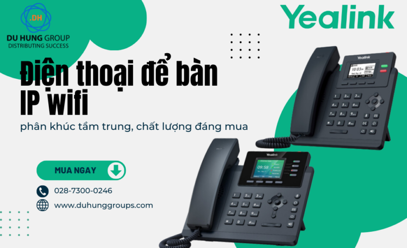 Điện thoại để bàn IP wifi tầm trung, chất lượng đáng mua