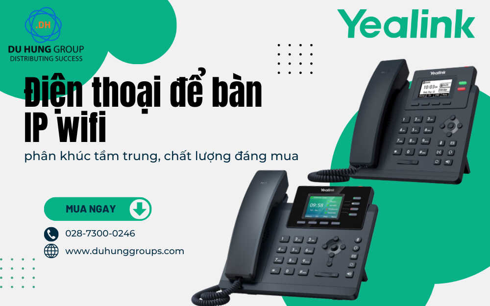 Điện thoại để bàn IP wifi tầm trung, chất lượng đáng mua