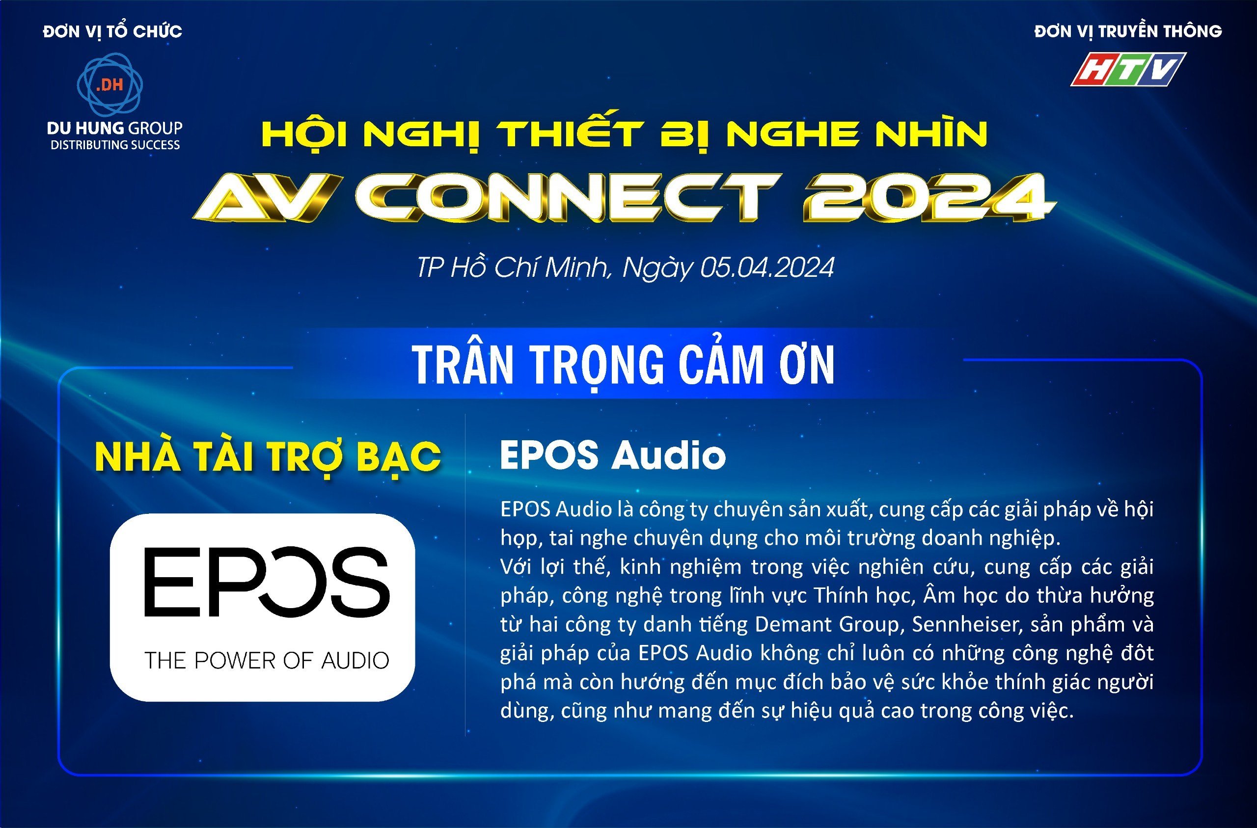 Epos nhà tài trợ bạc cho sự kiện AV CONNECT 2024