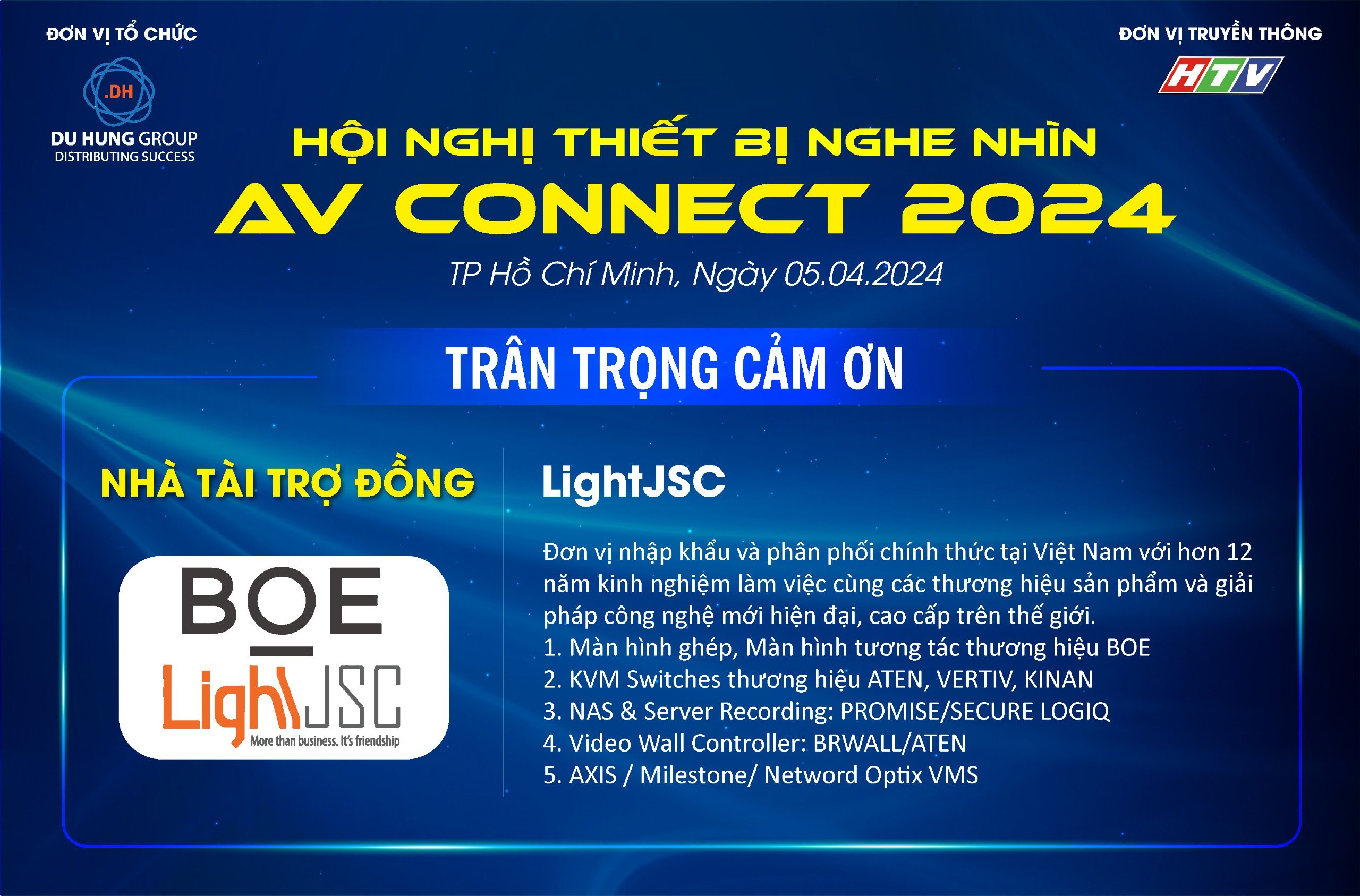 LightJSC nhà tài trợ đồng cho sự kiện AV CONNECT 2024
