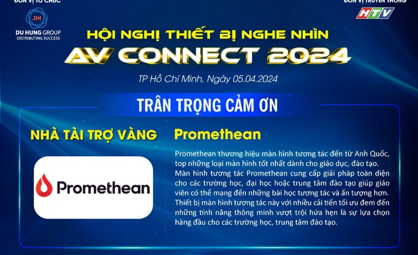 PROMETHEAN nhà tài trợ vàng cho sự kiện AV CONNECT 2024