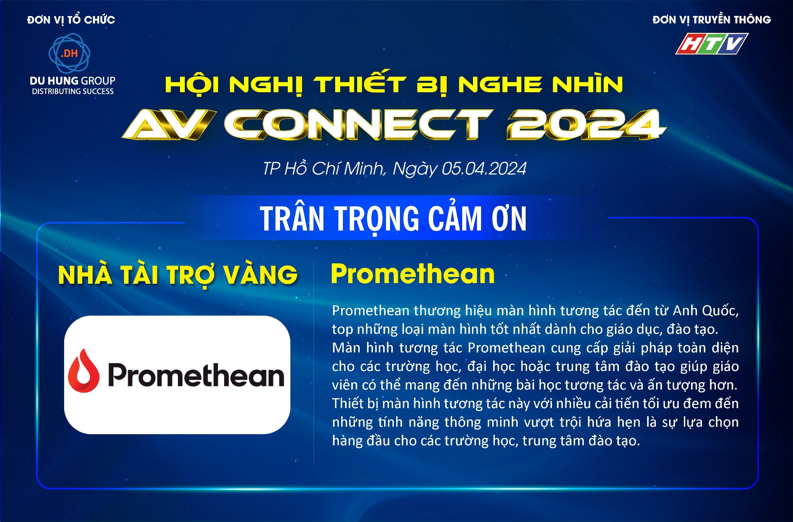 PROMETHEAN nhà tài trợ vàng cho sự kiện AV CONNECT 2024