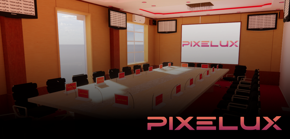 Bảng tên chức danh điện tử để bàn hiện đại với màn hình kép