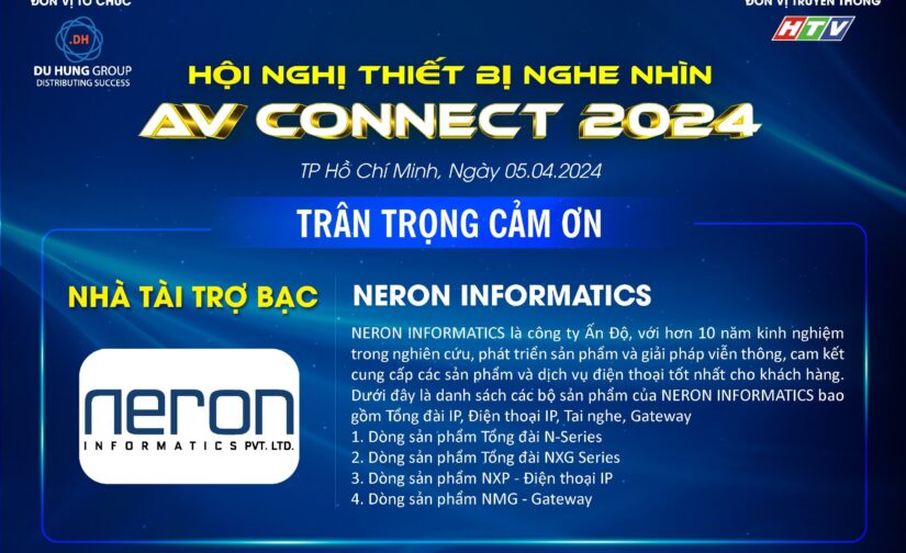 NERON INFORMATICS – Nhà tài trợ bạc cho sự kiện AV CONNECT 2024
