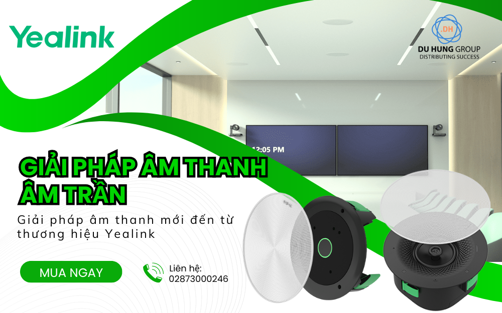 Giải pháp âm thanh âm trần mới đến từ thương hiệu Yealink