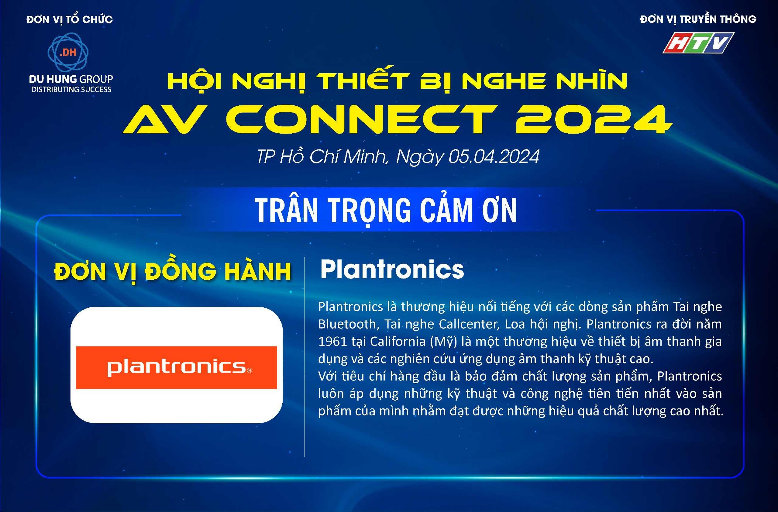PLANTRONICS - Đơn vị đồng hành cùng sự kiện AV CONNECT 2024