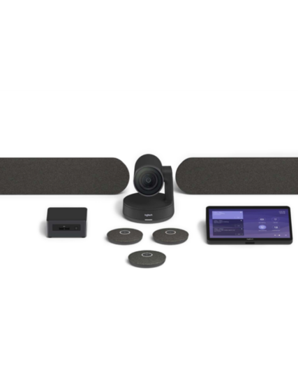 Hệ thống Tap cho phòng họp lớn kết hợp với Rally Plus Bộ thiết bị bao gồm: Logitech Tap, Intel NUC, Logitech Rally Plus, Logitech Rally Mic Pod, Logitech Rally Hub Phù hợp cho không gian phòng họp lớn Micrô có thể thu giọng nói của những người dự ngồi trong phạm vi 2,3 mét Âm thanh cuộc họp phát đến tất cả người nghe ở khoảng cách lên đến 7,5 mét Bảng điều khiển cảm ứng với màn hình cảm ứng 10,1” Camera hỗ trợ 1080p ( 4K ở tốc độ 30 khung hình/giây)