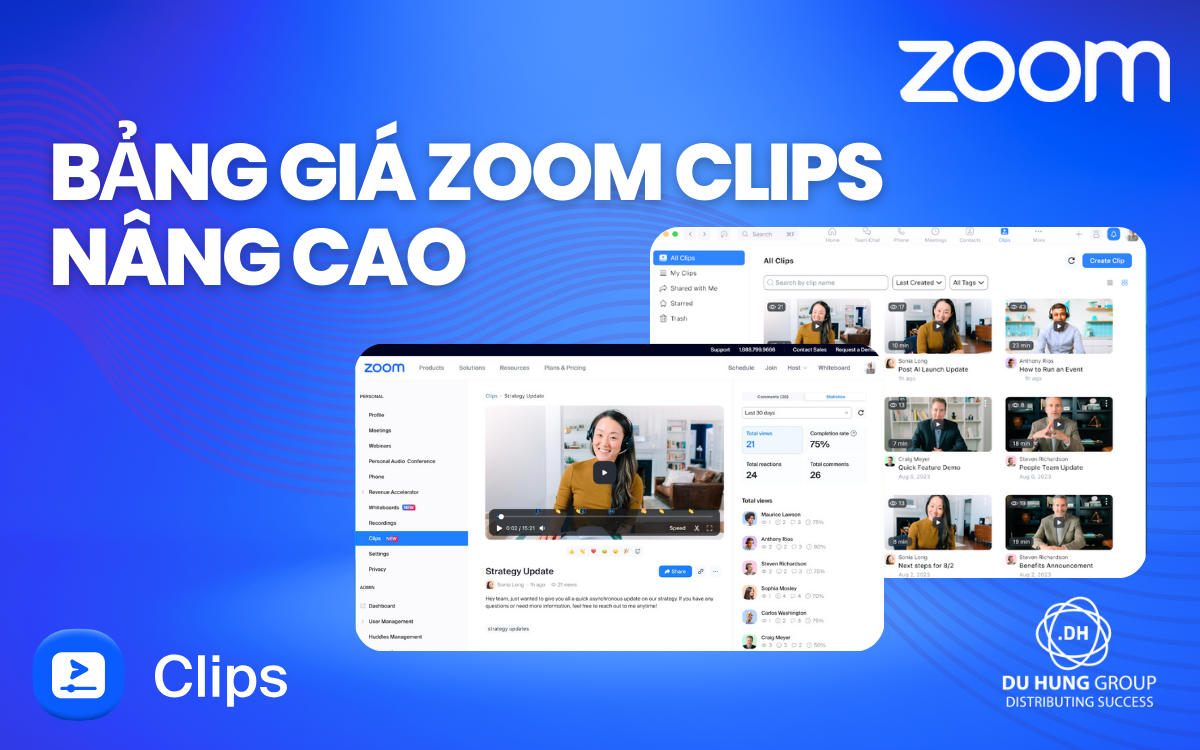 Bảng giá gói Zoom Clips nâng cao