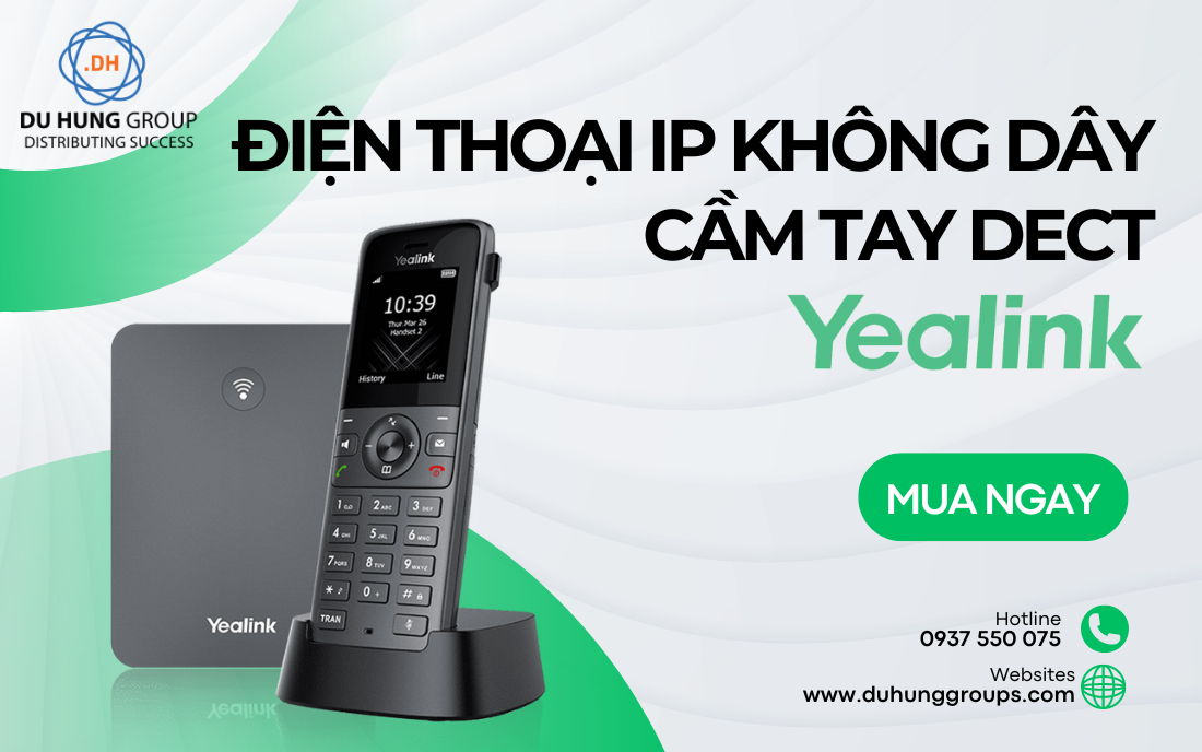Điện thoại IP không dây cầm tay DECT Yealink