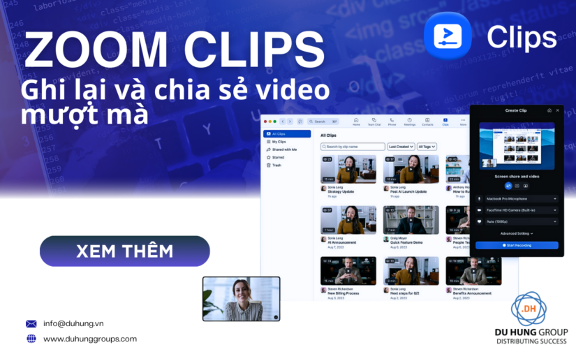Zoom Clips – Ghi lại và chia sẻ video mượt mà