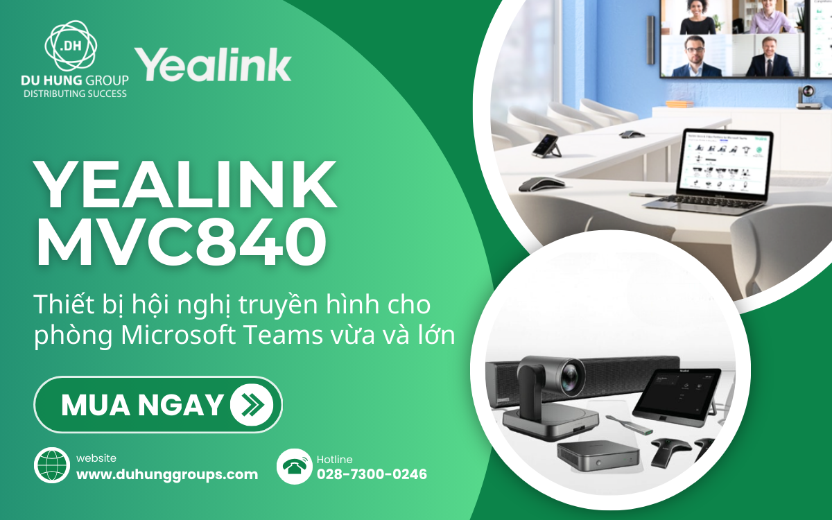 Thiết bị hội nghị truyền hình cho phòng Microsoft Teams vừa và lớn