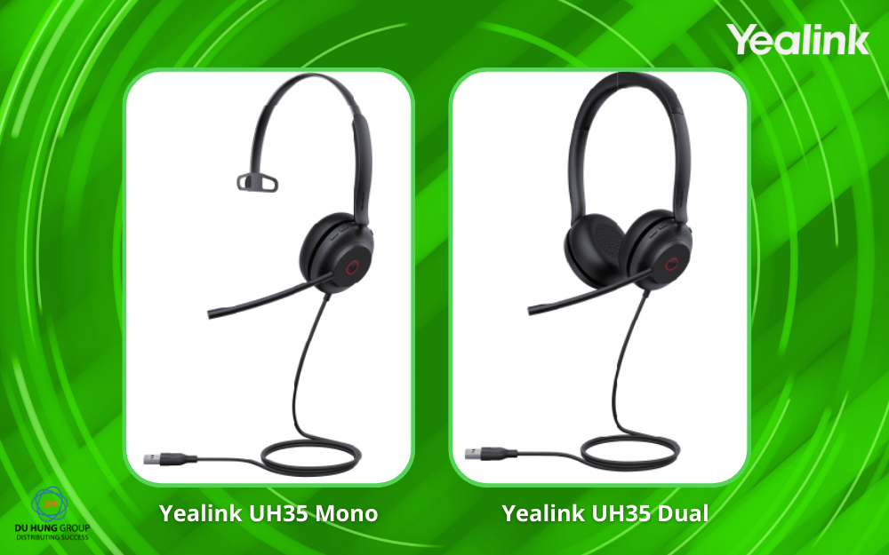 Tai nghe USB Yealink UH35 mới với micro kép thiết kế siêu nhẹ