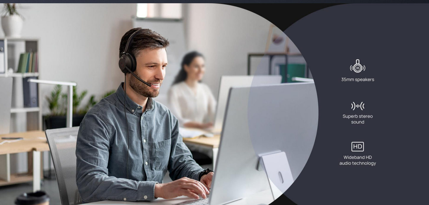 Tai nghe USB Yealink UH35 mới với micro kép thiết kế siêu nhẹ