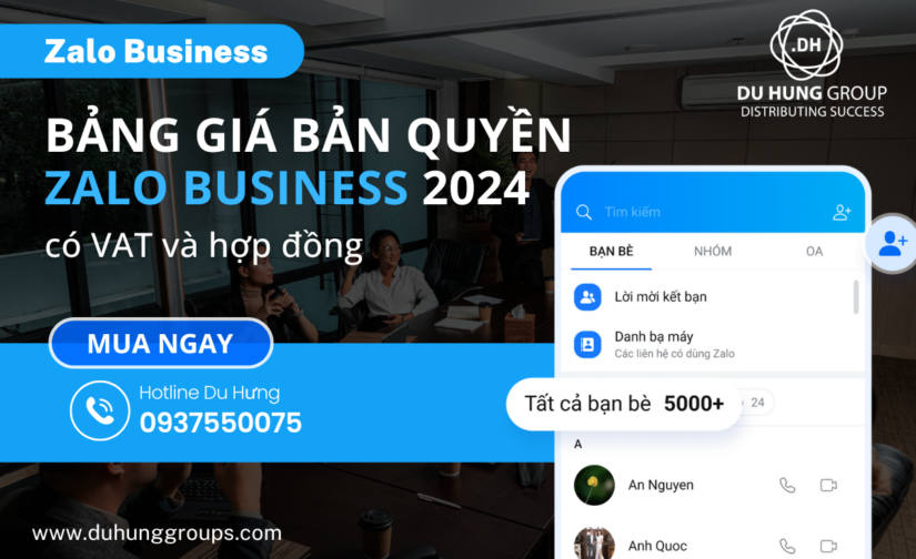 Bảng giá bản quyền Zalo Business 2024 | có VAT và hợp đồng