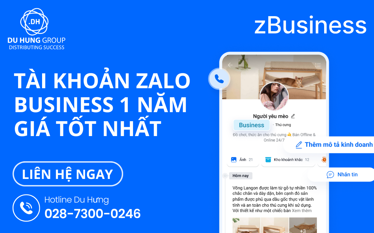 Tài khoản Zalo Business 1 năm giá tốt nhất