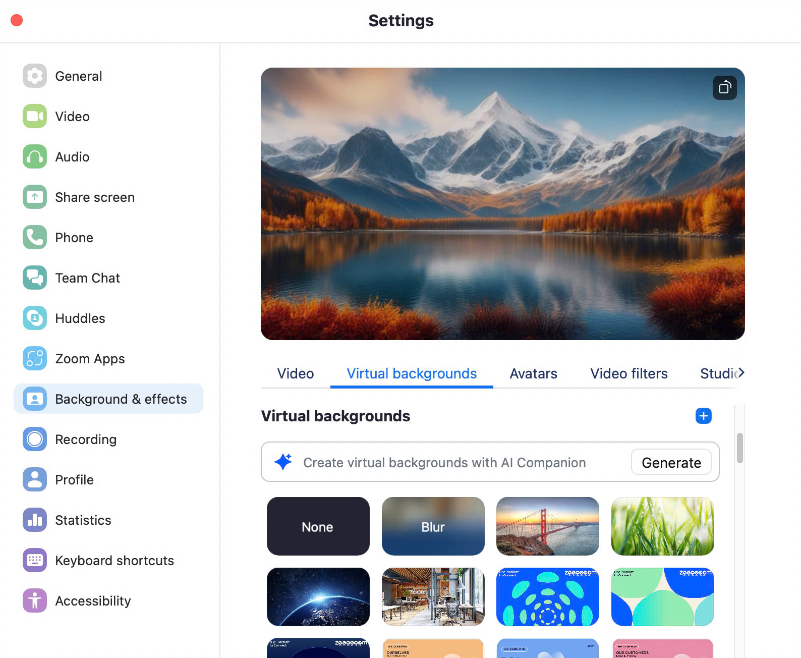 Cách tạo hình nền ảo Zoom với AI Companion