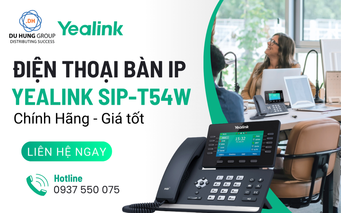 Điện thoại bàn IP Yealink SIP-T54W Chính Hãng Giá tốt