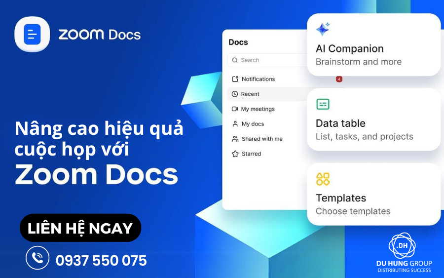 Nâng cao hiệu quả cuộc họp với Zoom Docs