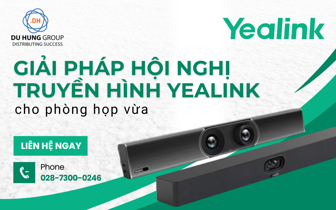 Giải pháp hội nghị truyền hình Yealink cho phòng họp vừa