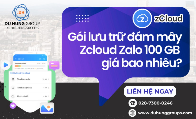 Gói lưu trữ đám mây Zcloud Zalo 100 GB giá bao nhiêu?