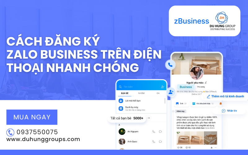 Cách đăng ký Zalo Business trên điện thoại nhanh chóng