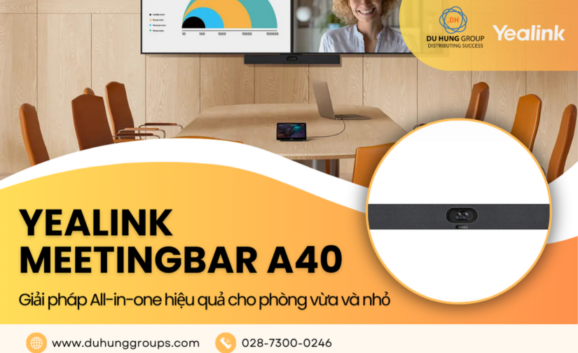 Yealink MeetingBar A40 Giải pháp All-in-one hiệu quả cho phòng vừa và nhỏ