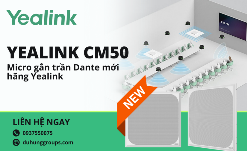 Yealink CM50 Micro gắn trần Dante mới hãng Yealink