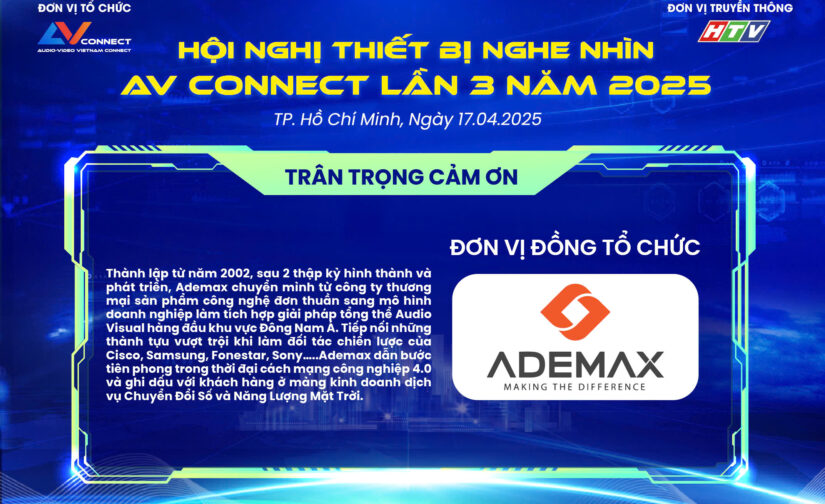 ADEMAX – ĐƠN VỊ ĐỒNG TỔ CHỨC SỰ KIỆN AV CONNECT LẦN 3 NĂM 2025