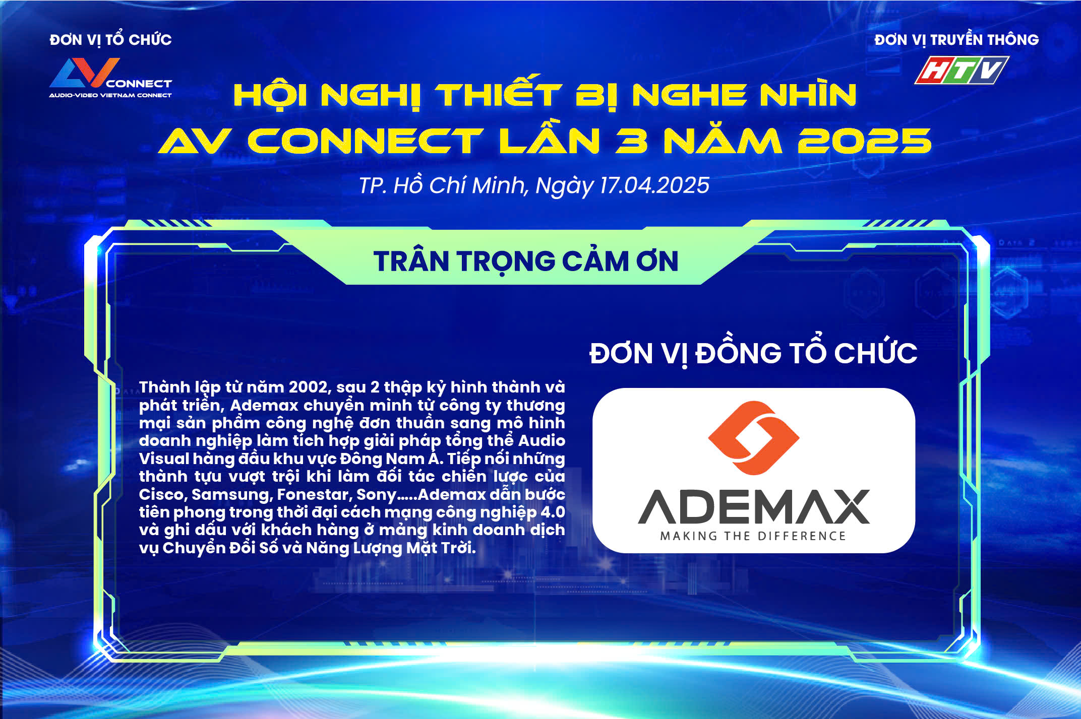 ADEMAX – ĐƠN VỊ ĐỒNG TỔ CHỨC SỰ KIỆN AV CONNECT LẦN 3 NĂM 2025