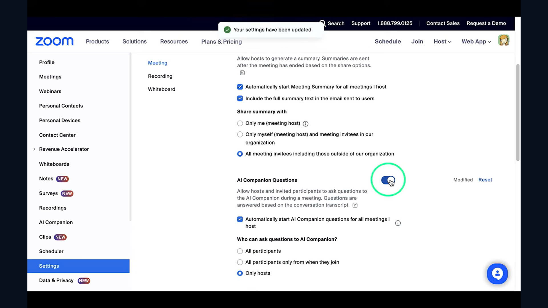 Hướng dẫn sử dụng Zoom AI Companion để đặt câu hỏi trong cuộc họp